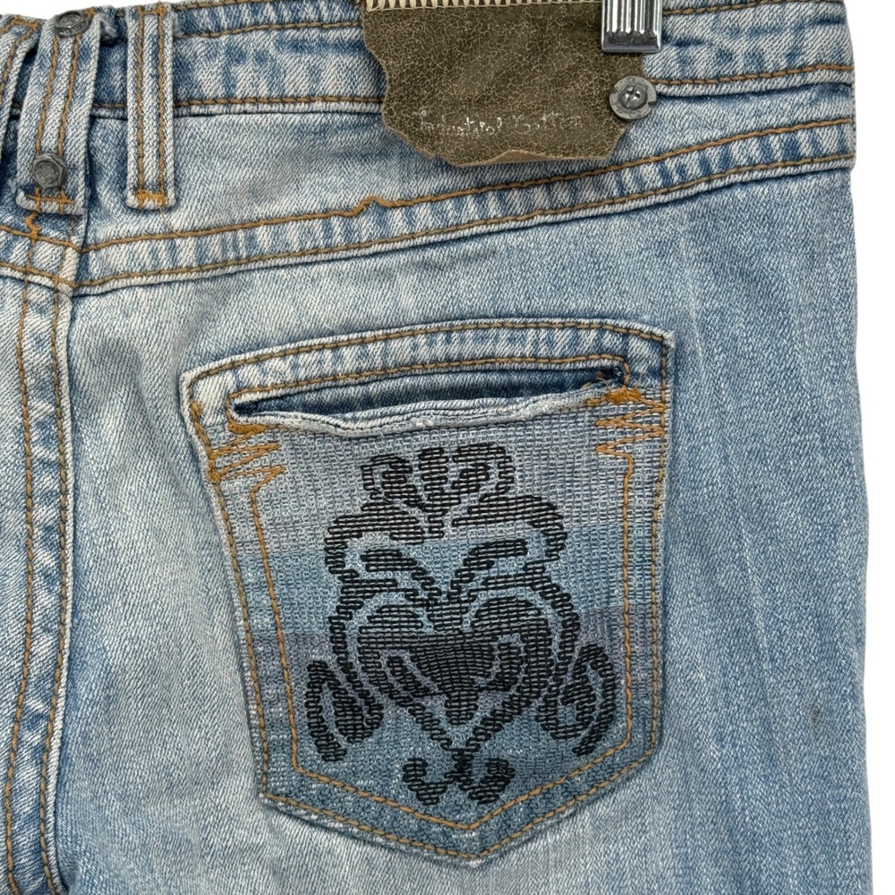 Industrial Cotton Capri Jeans Womens SZ 11 Blue Y2K Retro Streetwear Grunge 90s - Picture 9 of 11
